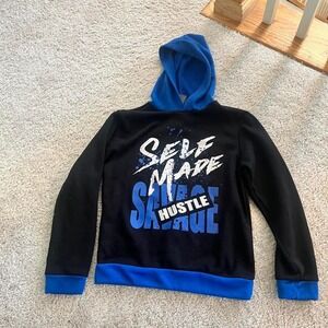 black and blue youth hoodie